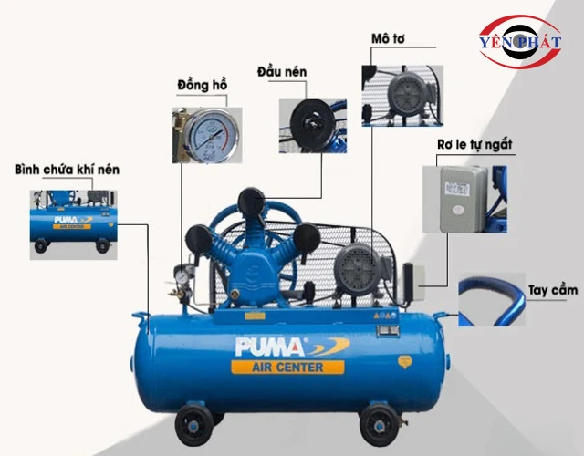 Cấu tạo Máy bơm khí nén