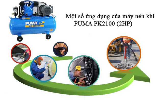 Puma PK-2100(2HP) được ứng dụng trong nhiều lĩnh vực khác nhau