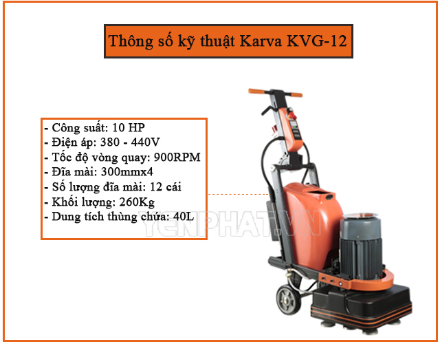 Máy chà sàn bê tông Karva KVG-12