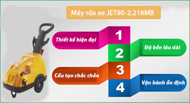 Ưu điểm nổi bật của máy rửa xe ô tô JET90-2.218MB