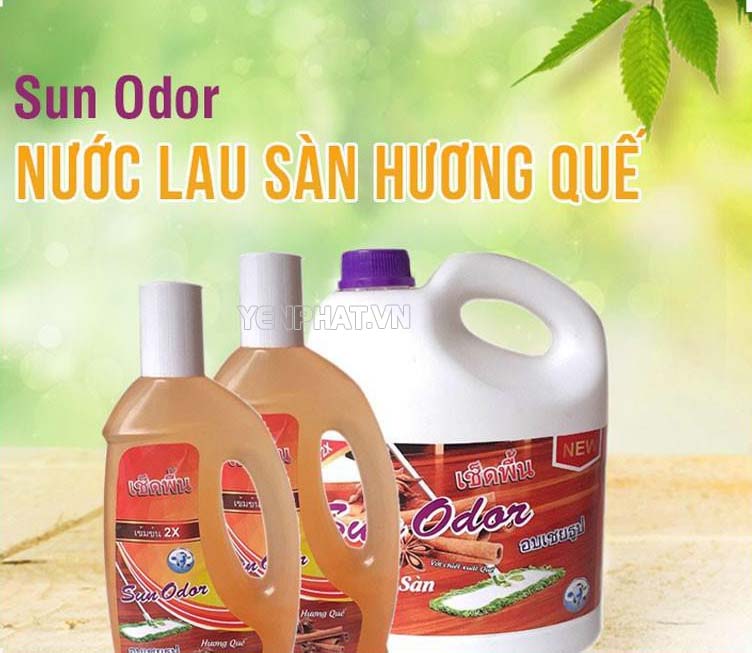 Nước lau sàn hương quế Sun Odor có tác dụng đuổi côn trùng rất tốt