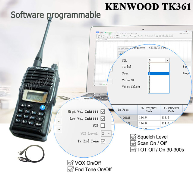 phần mềm của Máy bộ đàm Kenwood TK361 | Điện Máy Yên Phát