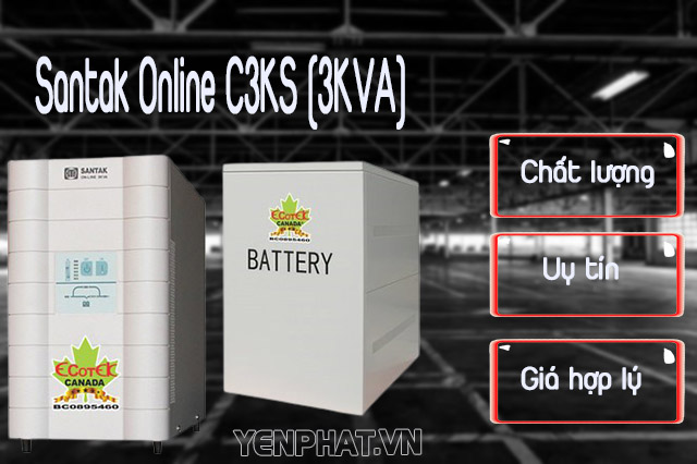 Đây là thiết bị lưu điện Santak Online C3KS (3KVA)