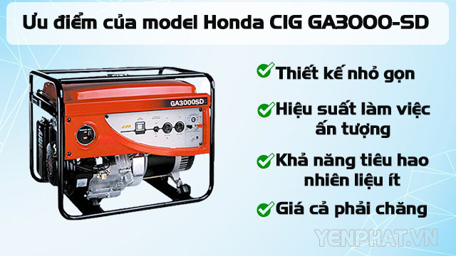 máy phát điện công nghiệp Honda CIG GA3000-SD