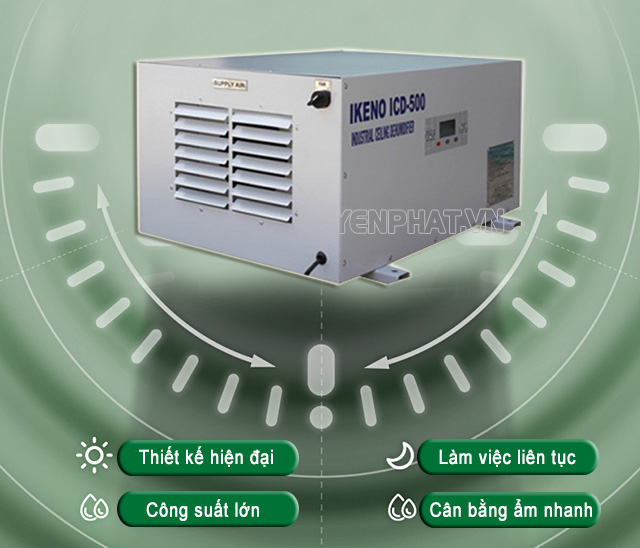 ưu điểm máy hút ẩm treo trần IKENO ICD-500