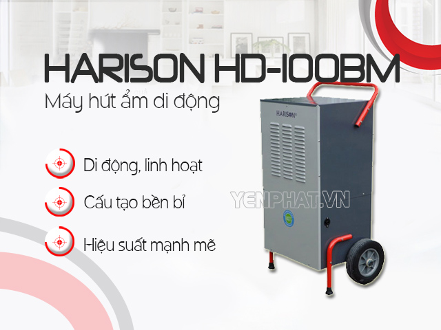 máy hút ẩm Harison di động HD-100BM