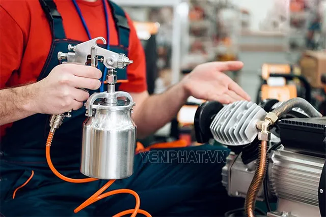 Máy nén khí phun sơn được sử dụng phổ biến với hiệu quả siêu ấn tượng