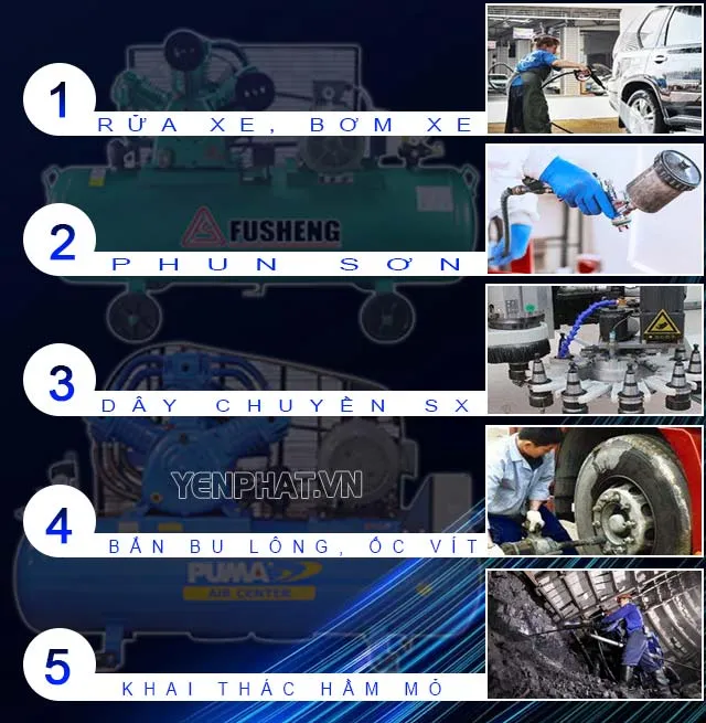 máy nén khí 15hp mạnh mẽ
