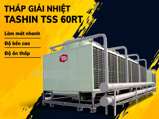 Tháp giải nhiệt TASHIN TSS 60RT hiện đại, hiệu quả làm mát tốt