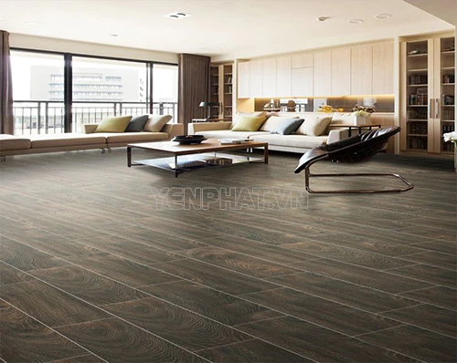 Gạch giả gỗ là vật liệu xây dựng được nhiều gia đình lựa chọn để lát sàn