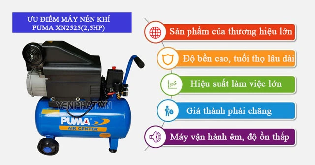 Ưu điểm máy nén khí Puma XN2525