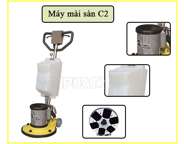 Cấu tạo máy mài sàn bê tông C2
