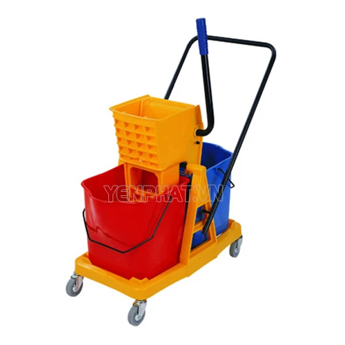 Xe dọn vệ sinh 2 xô công nghiệp