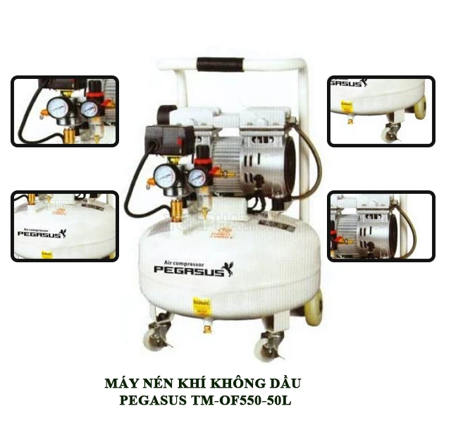 Máy nén khí không dầu Pegasus TM-OF550-50L