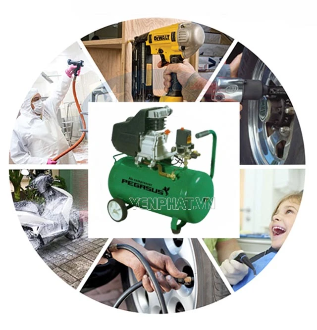 Ứng dụng thực tiễn của máy nén khí Pegasus TM-0.11/8-F50