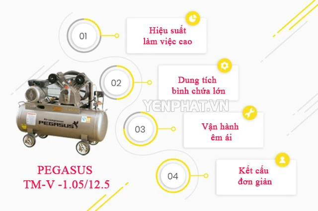 Lý do vì sao người dùng bên mua máy nén khí Pegasus TM-V -1.05/12.5-500L