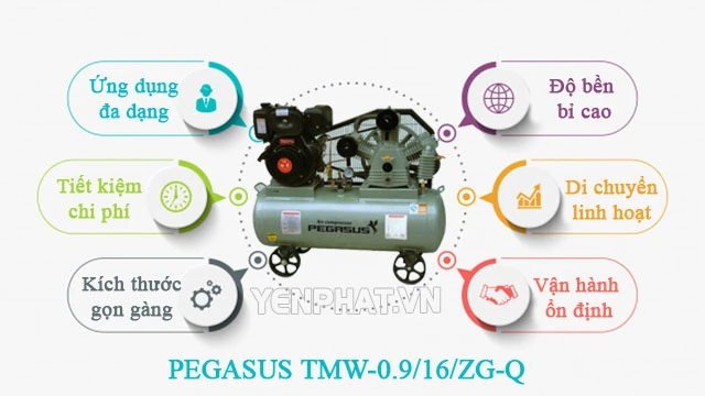 Ưu điểm của máy nén khí Pegasus TMW-0.9/16/ZG-Q