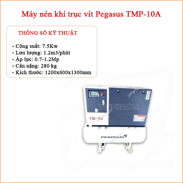 Máy nén khí trục vít Pegasus TMP-10A