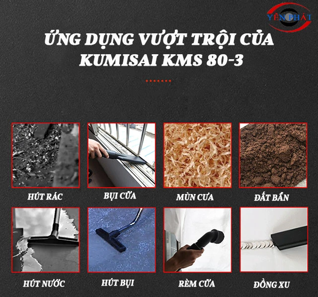 Máy hút bụi hút nước Kumisai KMS 80-3 giá rẻ