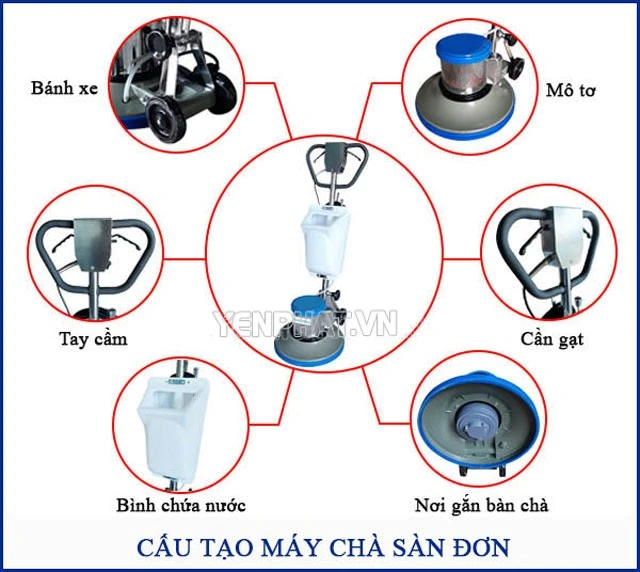 cấu tạo máy chà sàn nhà xưởng