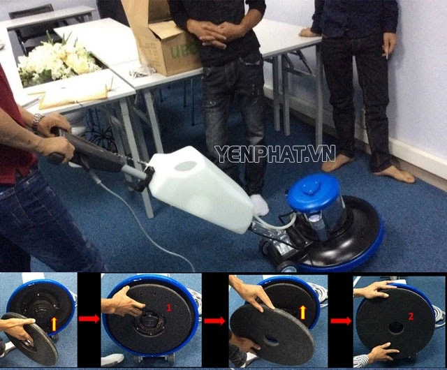 Cách lắp máy chà sàn đơn