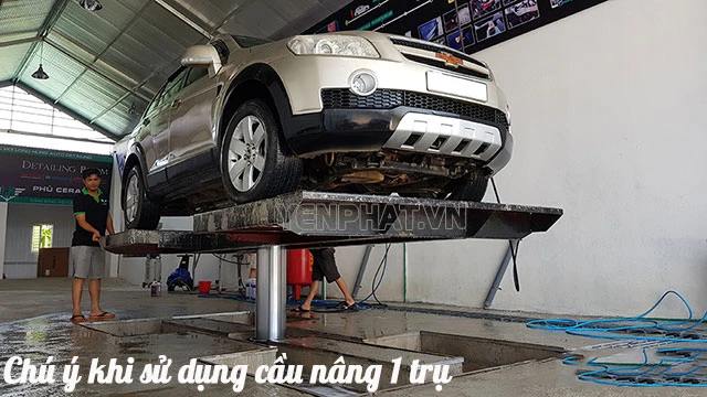 Những điều cần biết khi sử dụng cầu nâng rửa xe ô tô 1 trụ