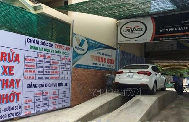 cầu rửa xe bê tông