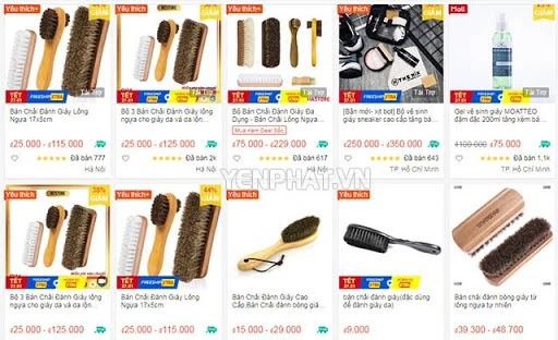 lựa chọn gian hàng TMDT uy tín để mua chổi đánh giày