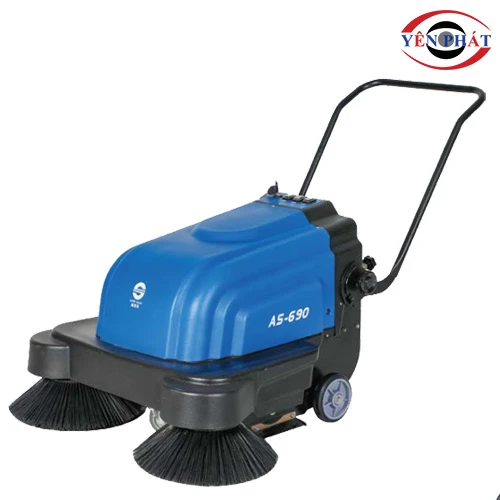 Máy quét rác đường đẩy tay mini chạy bằng ắc quy AS-690