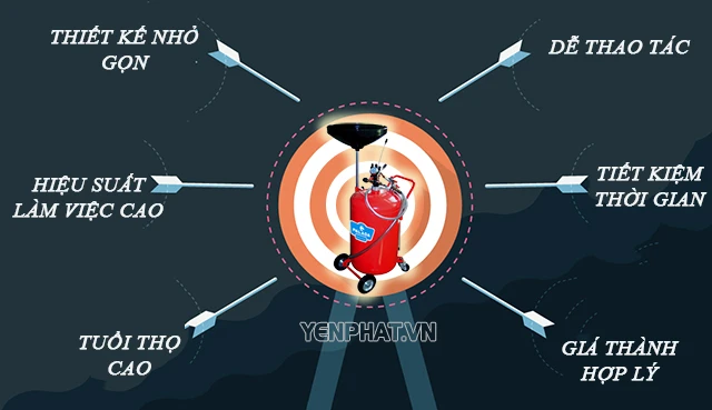 tính năng máy hút dầu thải dùng khí nén Palada PD-3194