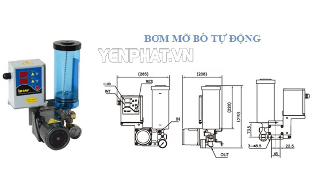 Cấu tạo của bơm mỡ tự động 