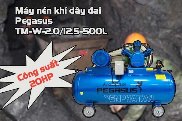 máy nén khí dây đai Pegasus TM-W-2.0/12.5-500L
