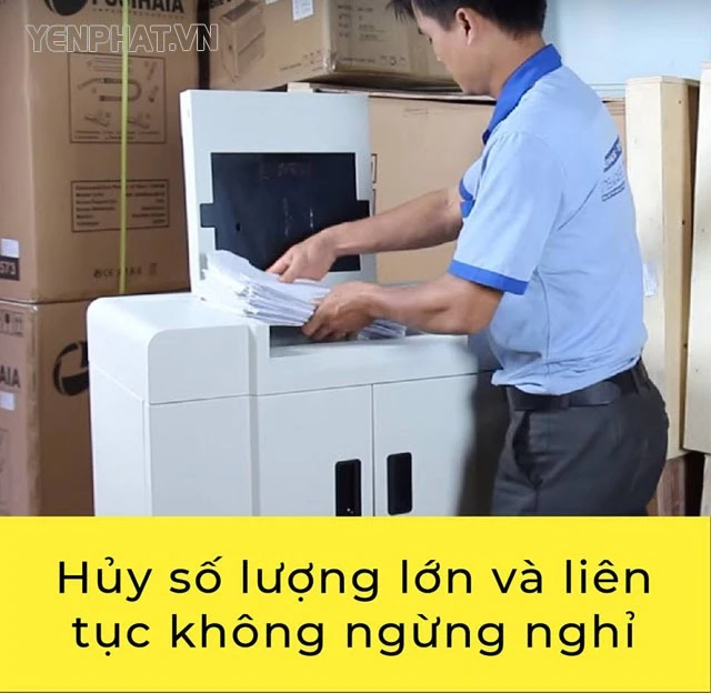 Máy huỷ giấy công nghiệp công suất lớn