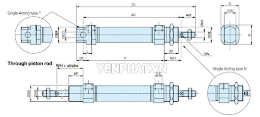 Bản vẽ xi lanh thủy lực