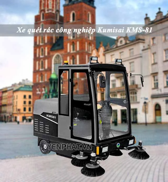 Xe quét rác đường công nghiệp Kumisai KMS-81 3