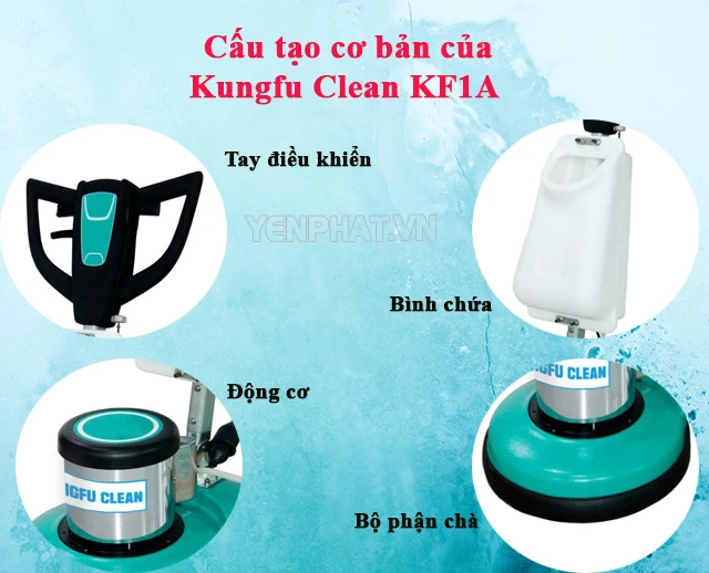 Cấu tạo cơ bản của máy chà sàn - thảm công nghiệp KF 1A