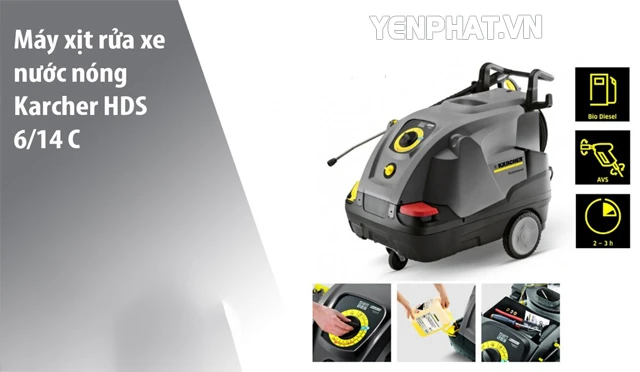 Máy rửa xe ô tô áp lực cao Karcher HDS 6/14 C