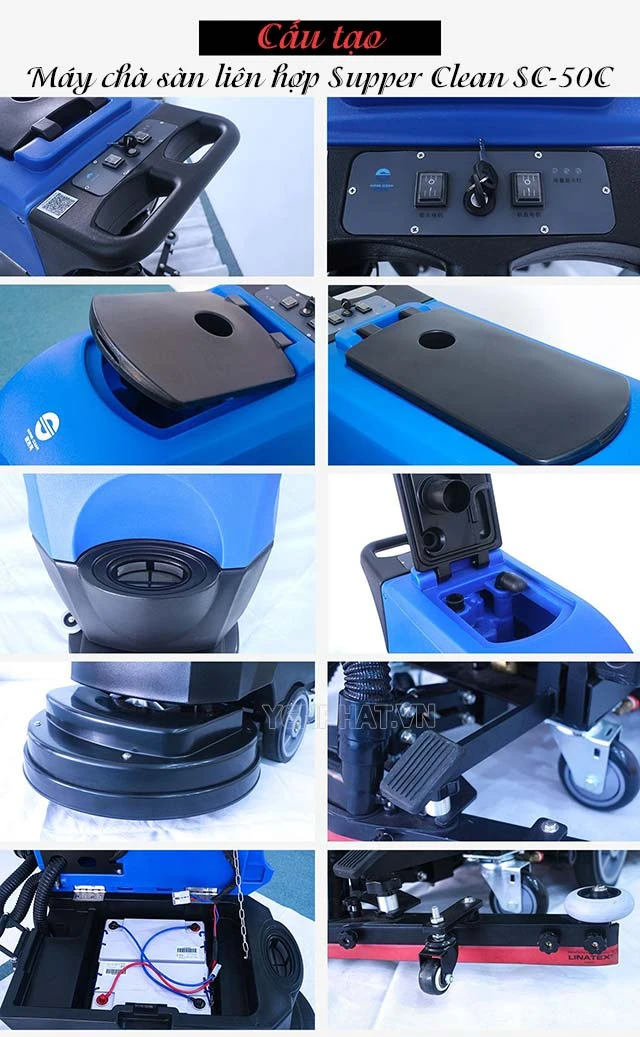 Cấu tạo máy chà sàn Supper Clean SC-50C