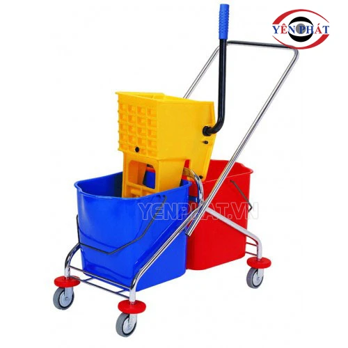 Xe vắt móp đôi 46 lít khung inox 2