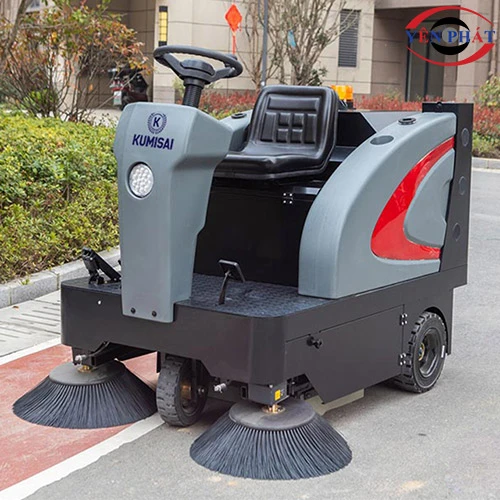 Xe quét rác ngồi lái nhà xưởng Kumisai KMS-1350E 2