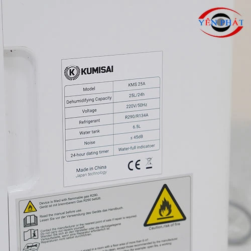 Máy hút ẩm dân dụng Kumisai KMS 25A 8