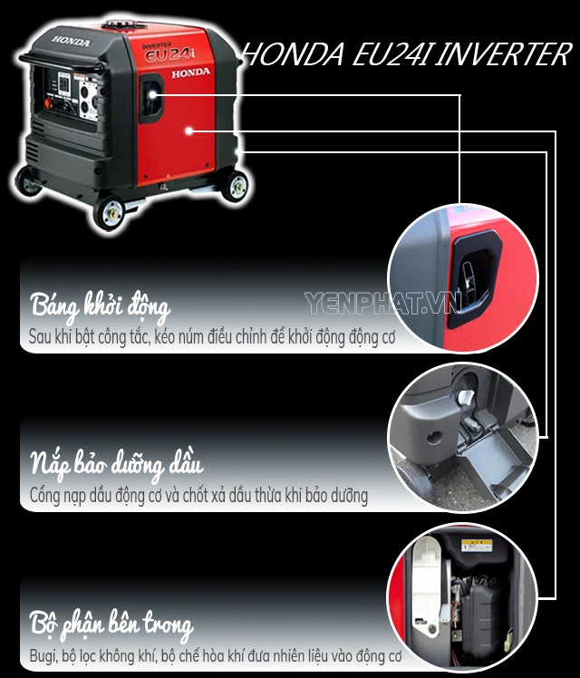 máy phát điện mini Inverter Nhật bãi