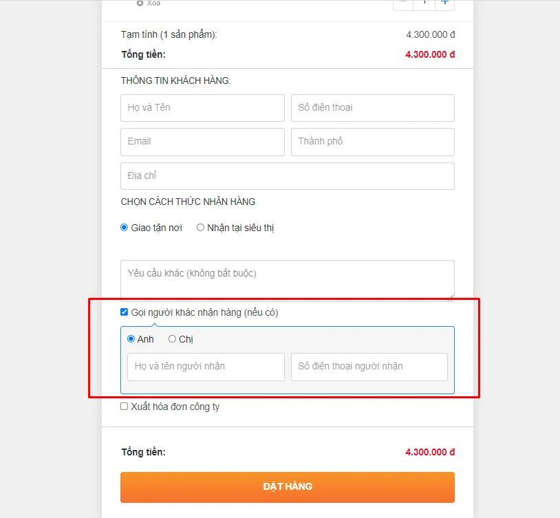 cách đặt mua tại yên phát