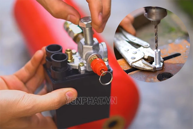 chế máy nén khí từ lốc tủ lạnh rơ le