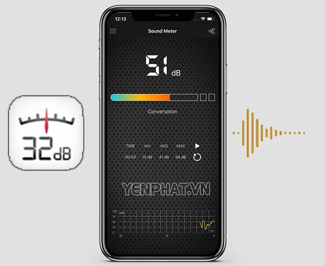 Đo độ ồn máy hút ẩm qua ứng dụng