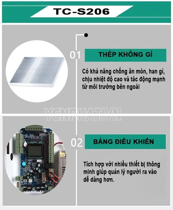 Ưu điểm cổng xoay Tripod Turnstile TC-S206
