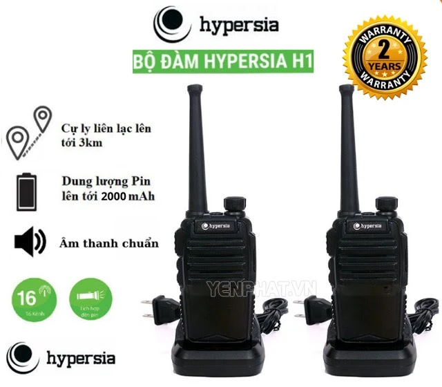 bộ đàm nhỏ gọn Hypersia H1 - Điện Máy Yên Phát