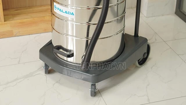 Máy hút bụi công nghiệp Palada PD 80-3 có bánh xe linh hoạt