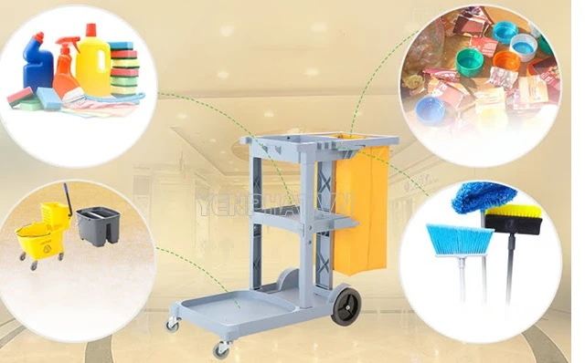 công dụng của xe đẩy dọn vệ sinh