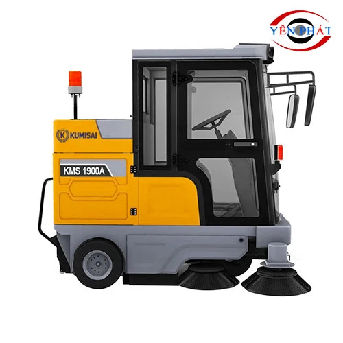 Xe quét rác công nghiệp ngồi lái Kumisai KMS 1900A 4